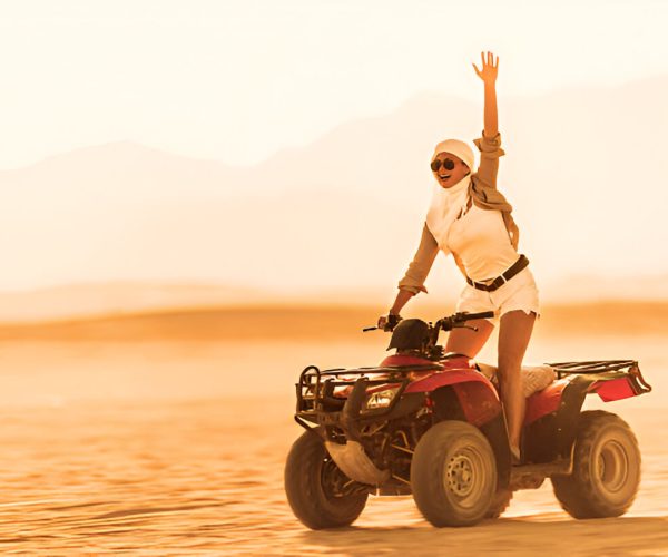 woman on quad bike